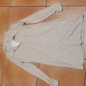 NWT Cream Ribbed Shirt Dress Collared Button Down XL